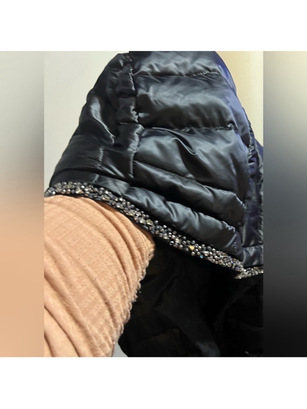 Maxmara rhinestone trim puffer coat the cube novef down jacket snow winter - Picture 3 of 7